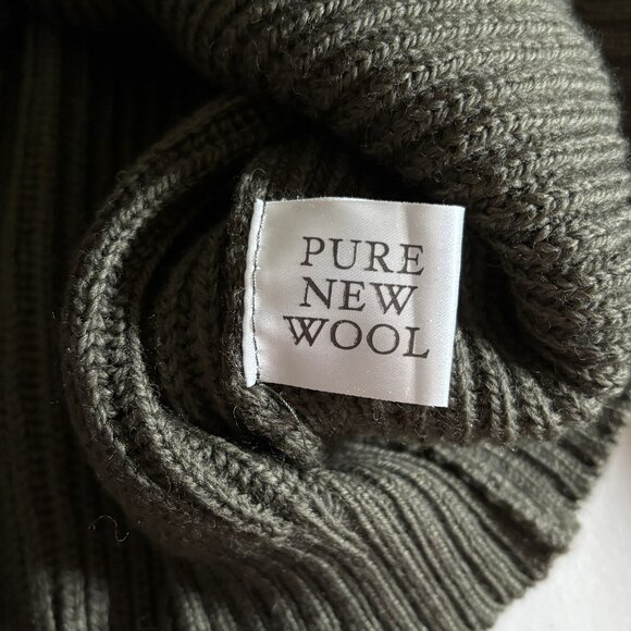 Aran Island Knitwear Pure Wool Knit Half Zip Sweater - Men's Size XL - Green - Picture 5 of 8